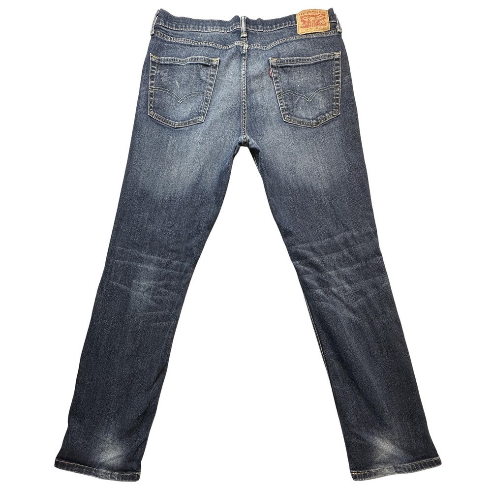 Levis 541 Jeans Mens 36x31 Blue Medium Wash Straight Distressed Paint Stained